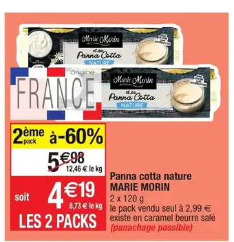 Panna cotta nature marie morin