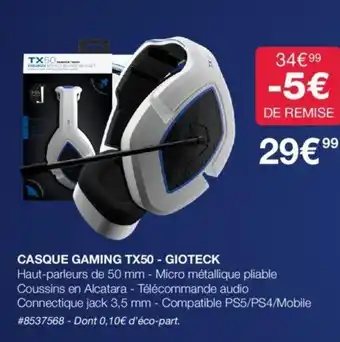 Casque Gaming TX50-GIOTECK