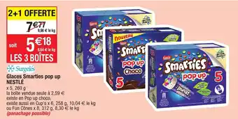 Migros Glaces smarties pop up nestlé offre