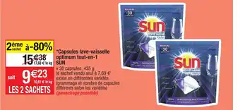 Migros Capsules lave-vaisselle optimum tout-en-1 sun offre