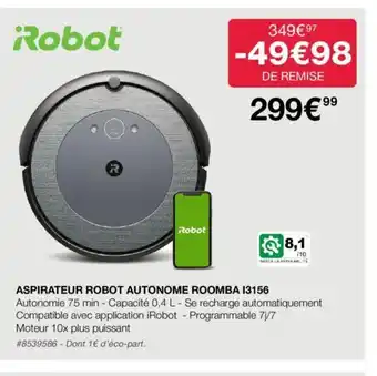 Costco Aspirateur Robot autonome Roomba I3156 offre