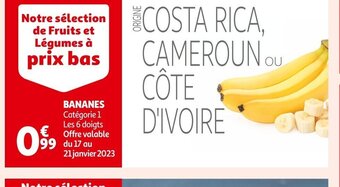 Auchan Supermarché Bananes offre