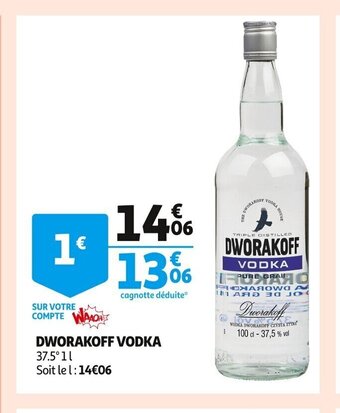 Auchan Supermarché Dworakoff Vodka offre