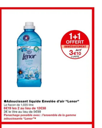 Monoprix Adoucissant Liquide Envolee d'Air Lenor offre