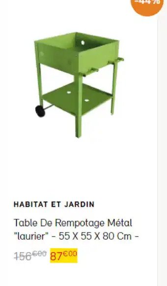 Bricomarché Table de rempotage métal offre