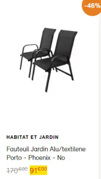 Bricomarché Fauteuil jardin alu/textilene porto offre