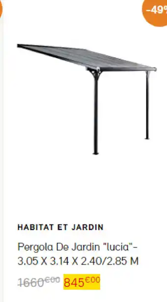 Bricomarché Pergola de jardin "lucia" offre