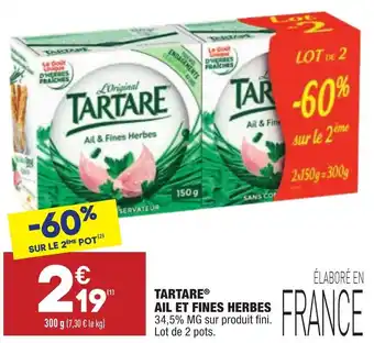ALDI Tartare ail et fines herbes offre