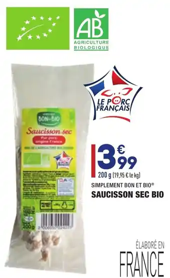 ALDI Saucisson sec bio offre