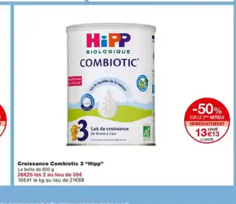 Monoprix Croissance Combiotic 3 Hipp offre