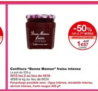 Monoprix Confiture Bonne Maman Fraise Intense offre