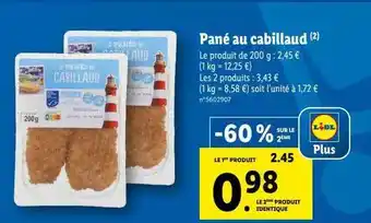 Lidl Pané au cabillaud offre