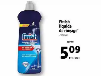 Lidl Finish liquide de rinçage offre
