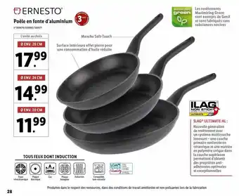 Lidl Poêle en fonte d'aluminium ernesto offre