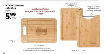 Lidl Planche à découper en bambou offre