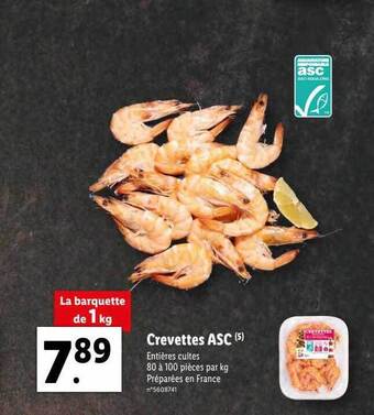 Lidl Crevettes asc offre