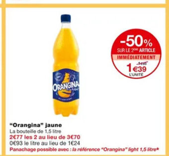 Monoprix Orangina Jaune offre