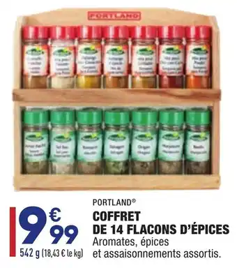 ALDI Coffret de 14 Flacons d'épices offre