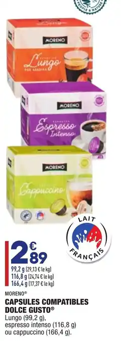 ALDI Capsules compatibles Dolce Gusto offre