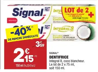ALDI Dentifrice offre