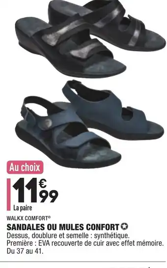 Sandales ou mules Confort