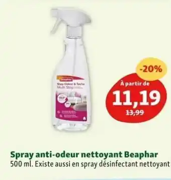 Maxi Zoo Spray anti-odur nettoyant beaphar offre