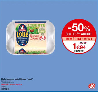 Oeufs Fermiers Label Rouge Loue