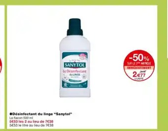Monoprix Desinfectant du Linge Sanytol offre