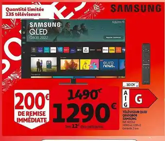 Auchan Téléviseur qled samsung offre