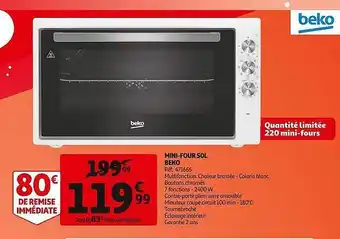 Auchan Mini-four 50l beko offre