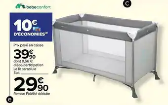 Carrefour Le lit parapluie offre