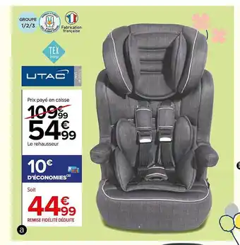 Carrefour Le rehausseur tex baby offre