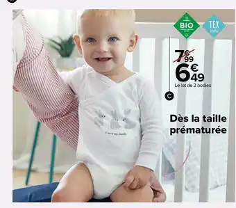 Carrefour Le lot de 2 bodies offre
