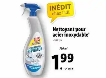 Lidl Nettoyant pour acier inoxydable w5 offre