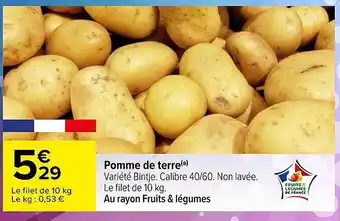 Carrefour Pomme de terre offre