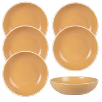 Maisons du Monde Assiette creuse en faïence jaune offre