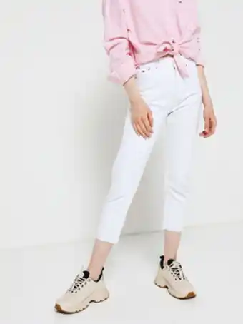 Jean high rise slim ankle - blanc