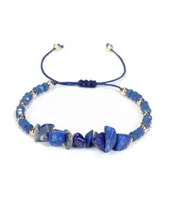 Bracelet en pierres naturelles bleues