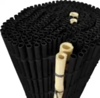 E.Leclerc Brico Canisse pvc ovale noir| composite pvc 1200g/m2| tiges bambou naturel| occultation 80%| dimensions 1,5x3 m offre
