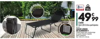 ALDI Chaise Longue En Aluminium offre