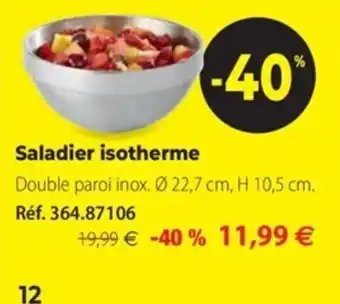 Saladier Isotherme