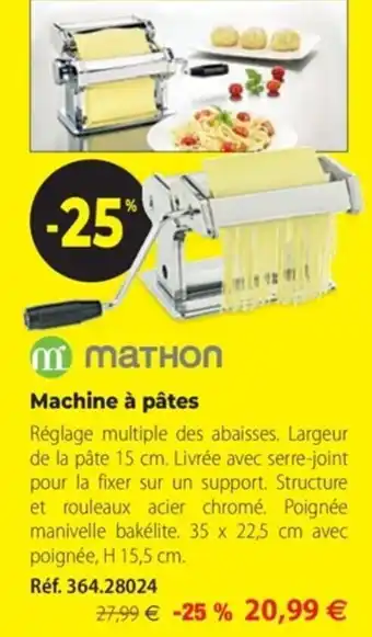 Mathon Machine à pâtes offre