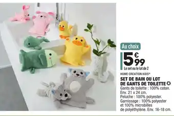 ALDI Set De Bain Ou Lot De Gants De Toilette offre