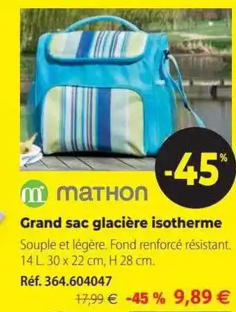 Mathon Grand sac glacière isotherme mathon offre