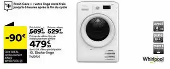 BUT Sèche-linge hublot whirlpool offre