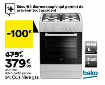BUT Cuisinière gaz beko offre