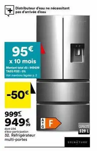 BUT Réfrigérateur multi-portes signature offre