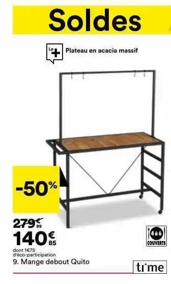 BUT Mange debout quito ti'me offre