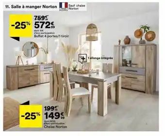 BUT Buffet 4 portes-1 tiroir, chaise norton offre