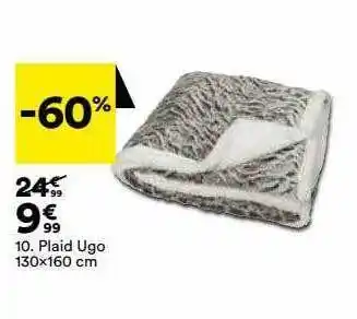BUT Plaid ugo 130 x 160 cm offre
